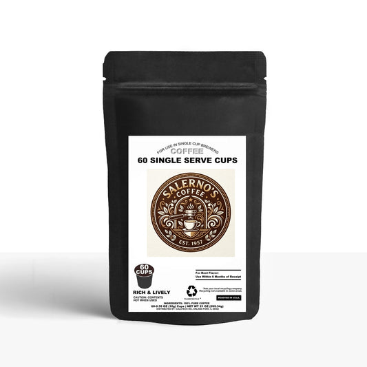 Salerno Coffee Original Roast Single Serve Coffee Capsules – 60 Pack